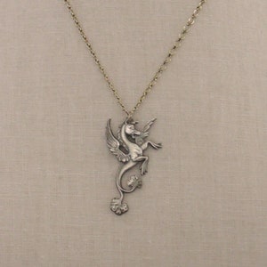 Vintage Jewelry - Vintage Necklace - Hippocampus Necklace - Horse of Poseidon - Brass Necklace - Chloe&#39;s Vintage Handmade Jewelry