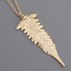Vintage Jewelry - Nature Inspired Necklace - Fern Leaf Necklace - Gold Necklace - Statement Necklace - Fern Jewelry -Chloe&#39;s Vintage Jewelry