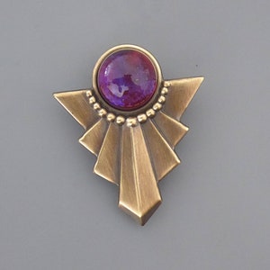 Vintage Jewelry - Art Deco Brooch - Vintage Brooch - Fire Opal Brooch - Art Deco Jewelry - Dragon Breath&#39;s Jewelry - Chloe&#39;s Vintage Jewelry