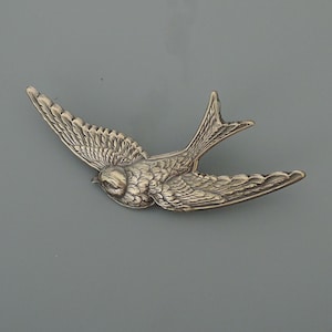 Vintage Jewelry - Vintage Brooch - Bird Jewelry - Brass Bird Brooch - Large Brooch - Coat Pin - Chloe's Vintage handmade jewelry