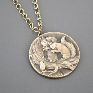 Vintage Jewelry - Vintage Necklace - Squirrel Necklace - Brass Necklace - Woodland Necklace - Chloe's Vintage handmade jewelry