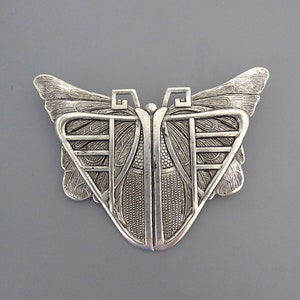 Vintage Jewelry - Vintage Brooch - Art Deco Brooch - Butterfly Jewelry - Statement Jewelry - SILVER Jewelry - Chloes Vintage handmade