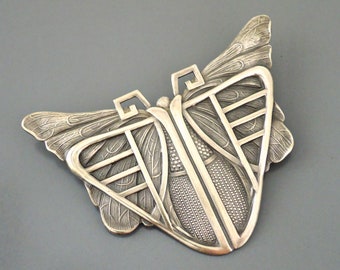 Vintage Jewelry - Vintage Brooch - Art Deco Brooch  - Butterfly Jewelry - Statement Jewelry - Vintage Brass Jewelry - handmade jewelry