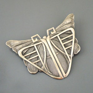 Vintage Jewelry - Vintage Brooch - Art Deco Brooch  - Butterfly Jewelry - Statement Jewelry - Vintage Brass Jewelry - handmade jewelry