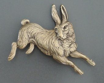 Vintage Jewelry - Vintage Brooch - Brass Brooch - Bunny Jewelry - Rabbit Jewelry - Chloe's Vintage Jewelry - handmade jewelry