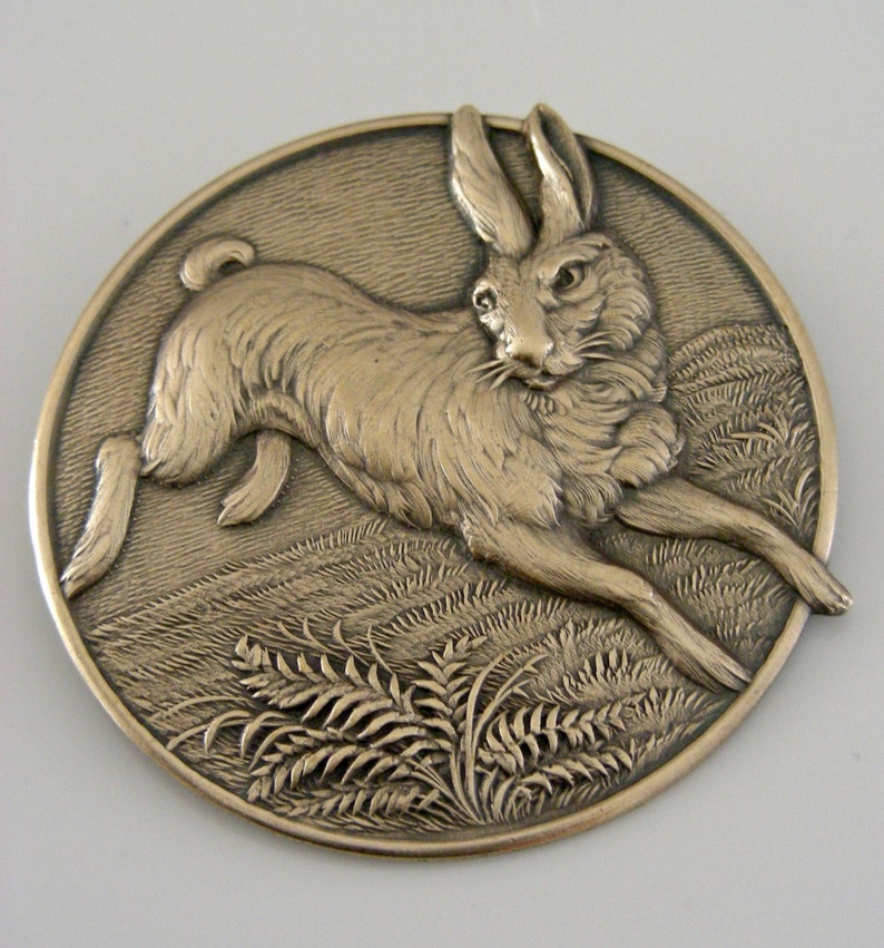 Vintage Brass Rabbit Brooch: Detailed Bunny Statement Jewelry - Etsy