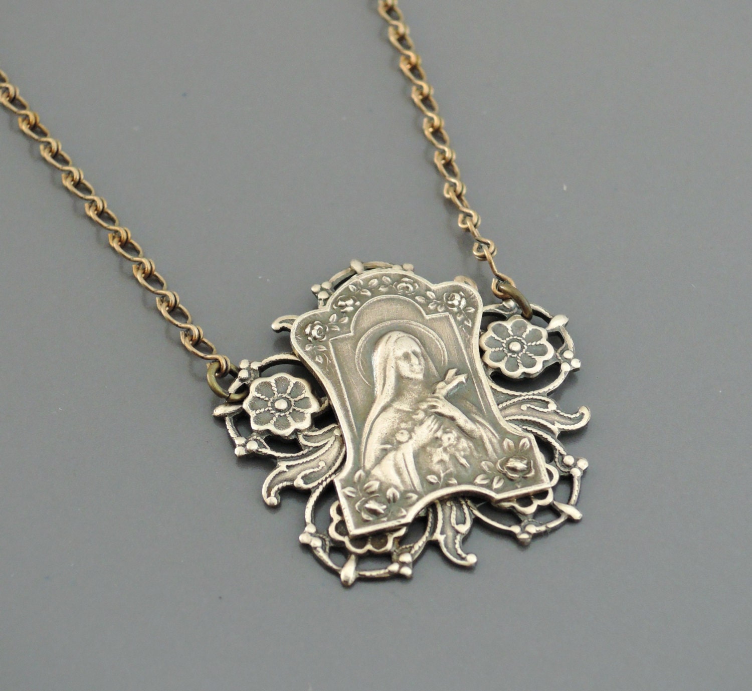 Vintage Jewelry - Vintage Necklace - St. Therese of Lisieux Necklace …