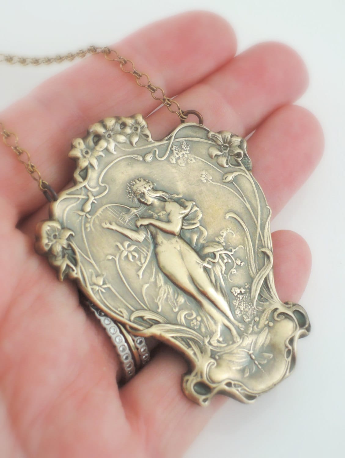 Vintage Jewelry Art Nouveau Necklace Statement Necklace Etsy Canada