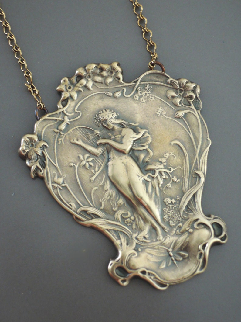 Vintage Jewelry Art Nouveau Necklace Statement Necklace Etsy Canada