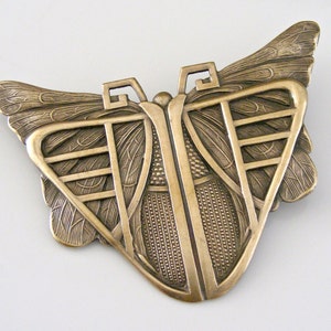 Vintage Jewelry Vintage Brooch Art Deco Brooch Butterfly Jewelry Statement Jewelry Vintage Brass Jewelry handmade jewelry image 3