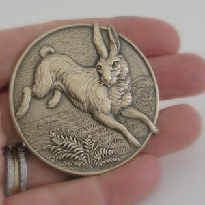 Vintage Brass Rabbit Brooch: Detailed Bunny Statement Jewelry - Etsy