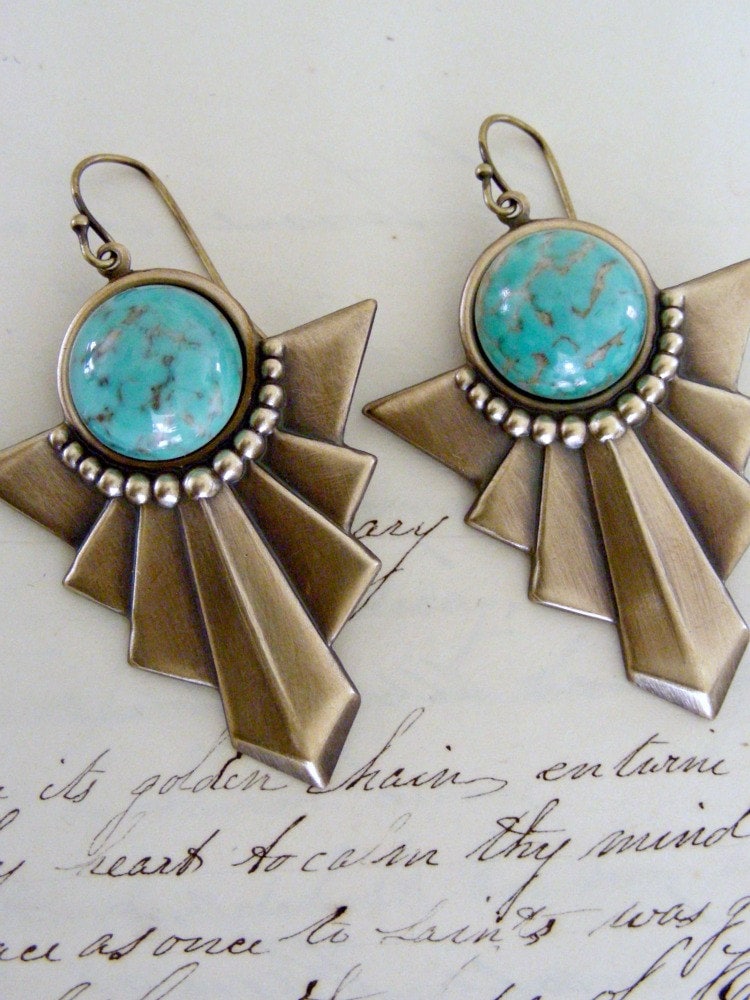 Boucles D'oreilles Italiennes Art Déco Mony Art - Années 1990, Clips, Bijou Vintage
