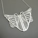 Vintage Jewelry - SILVER Necklace - Vintage Inspired - Art Deco Necklace - Butterfly Necklace - Statement Necklace - Chloes handmade jewelry 