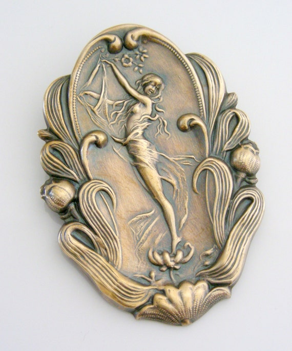 Etsy art on sale nouveau jewelry