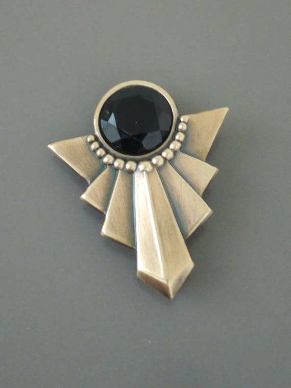 crisis Moskee blad Vintage Sieraden Art Deco Broche Vintage Broche Brass - Etsy Nederland