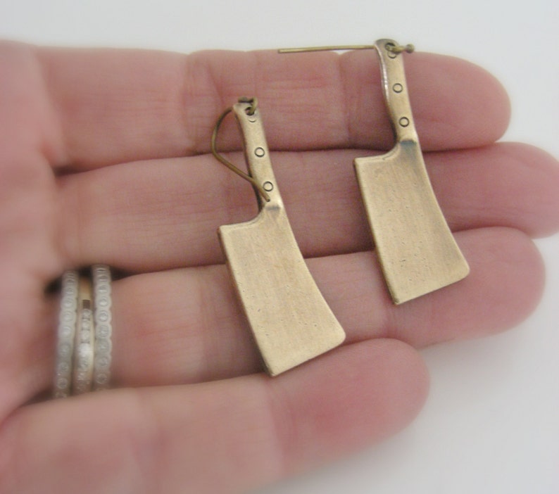 Vintage Jewelry Vintage Earrings Cleaver Knife Earrings Etsy