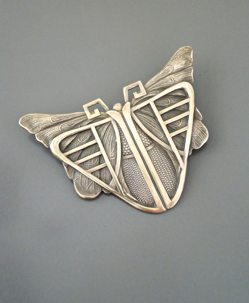 Vintage Jewelry Vintage Brooch Art Deco Brooch Butterfly Jewelry Statement Jewelry Vintage Brass Jewelry handmade jewelry image 1