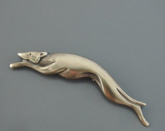 Vintage Jewelry - Vintage Brooch - Greyhound jewelry - Dog jewelry - Vintage Brass jewelry - Chloe's Vintage Handmade jewelry