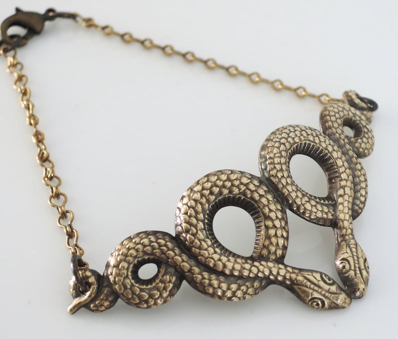 Vintage Bracelet handmade jewelry Brass Bracelet Snake Bracelet Egyptian Jewelry Snake Jewelry