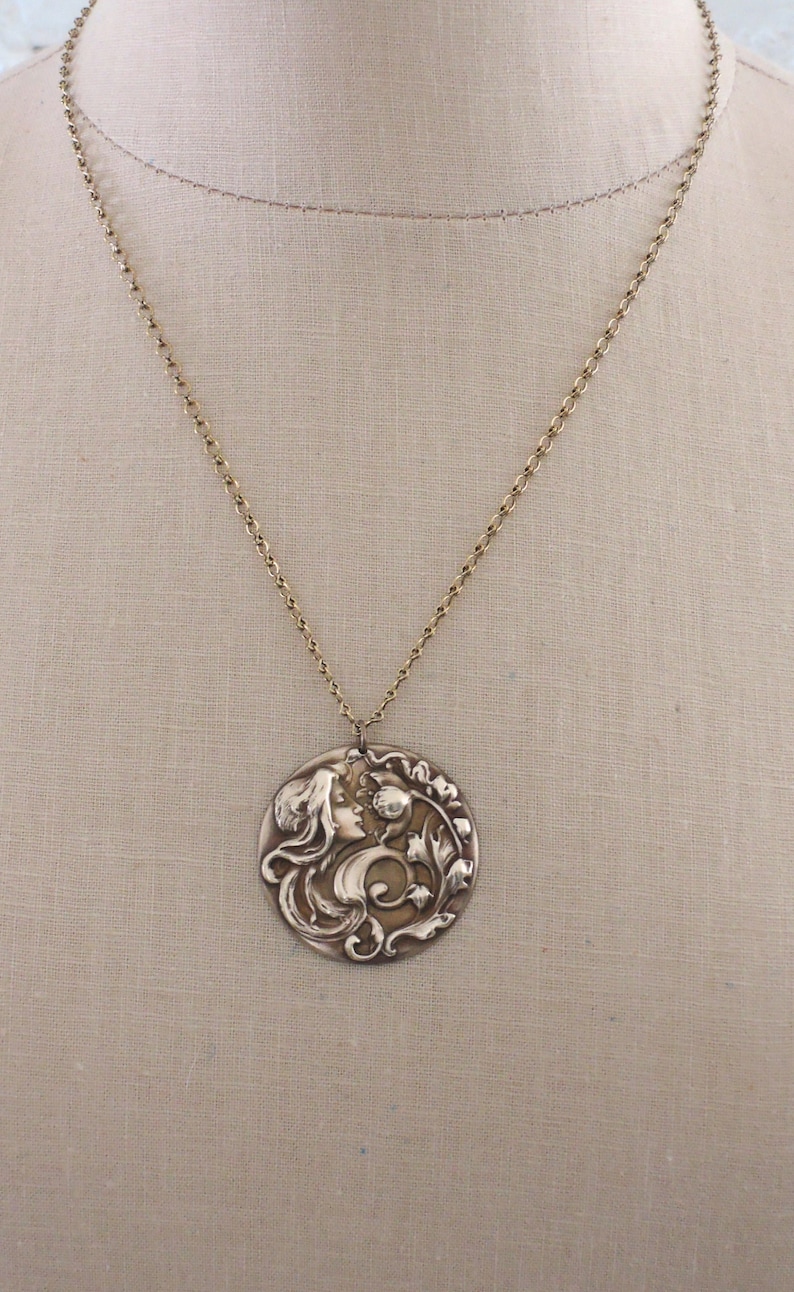 Vintage Jewelry Vintage Necklace Art Nouveau Necklace Etsy