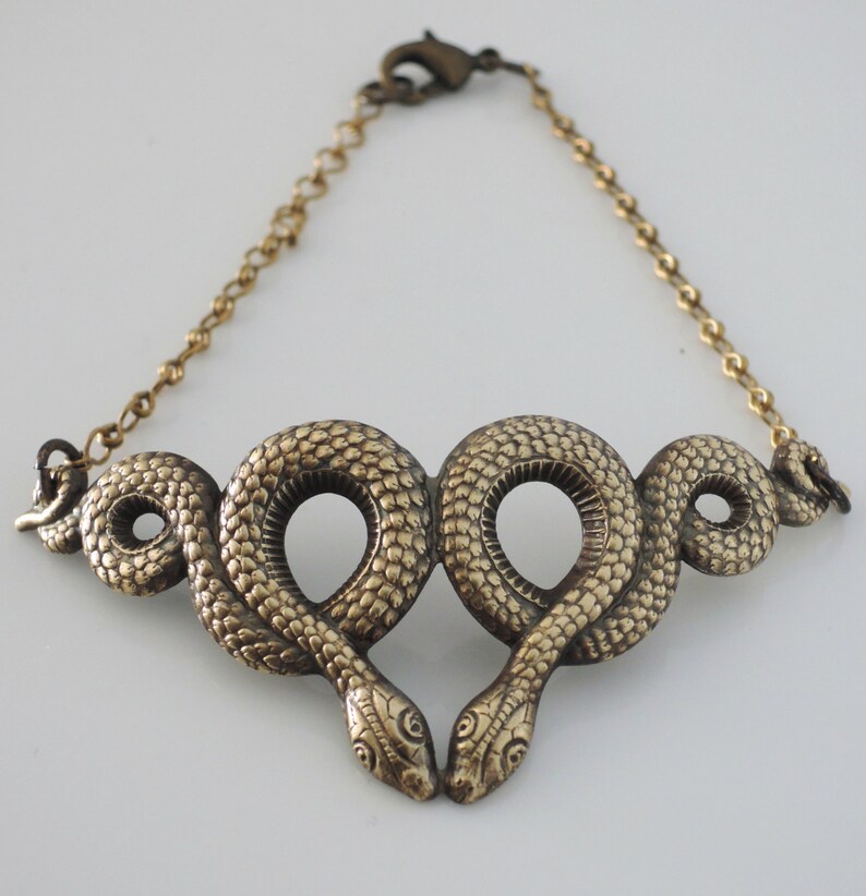 Vintage Bracelet handmade jewelry Brass Bracelet Snake Bracelet Egyptian Jewelry Snake Jewelry
