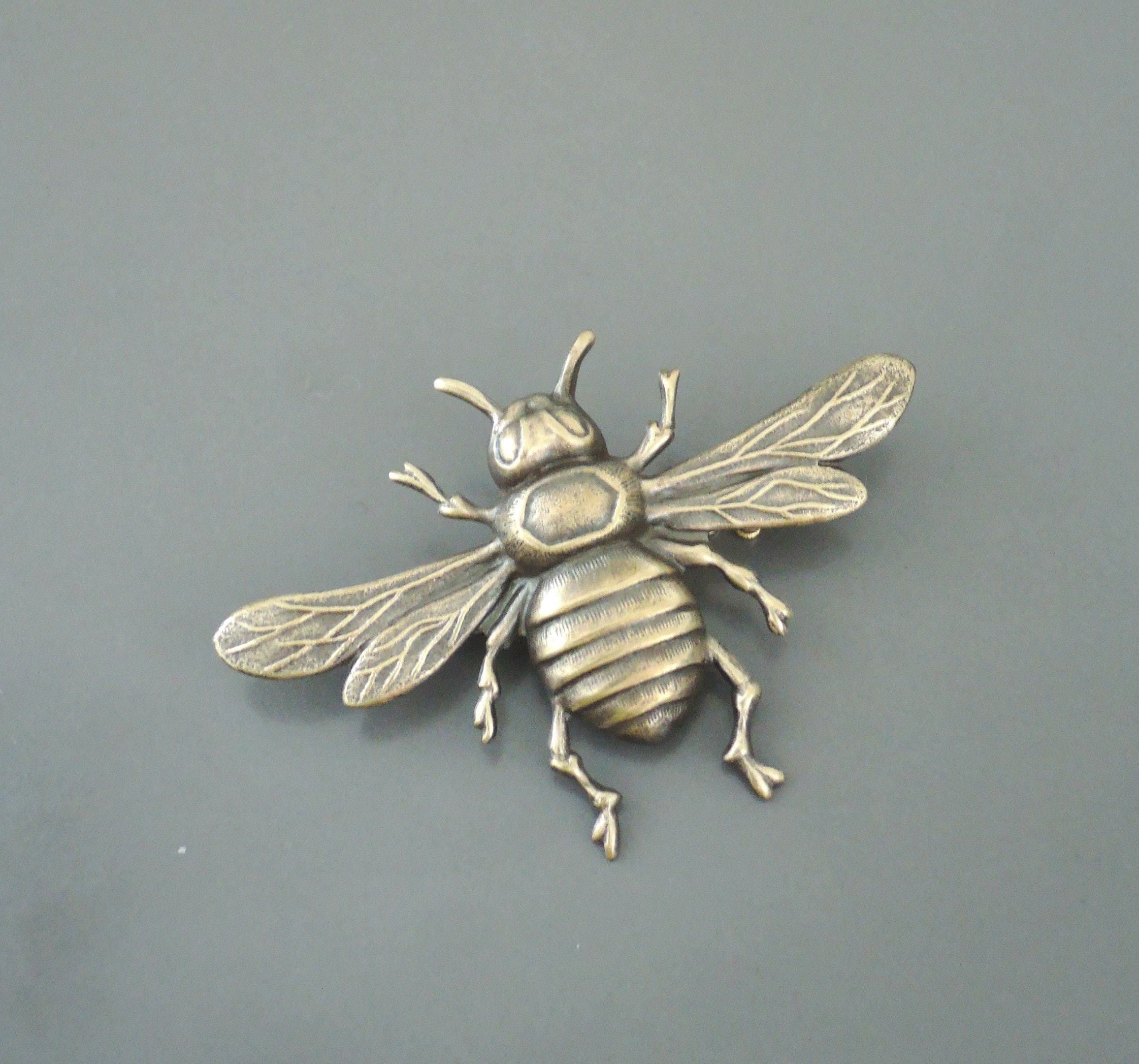 Vintage Jewelry - Art Deco Brooch - Vintage Brooch - Brass