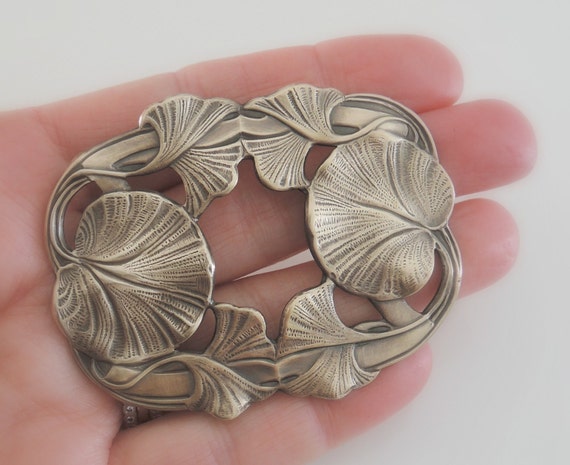 Vintage Brooch - Art Nouveau Jewelry - Ginkgo Jewelry