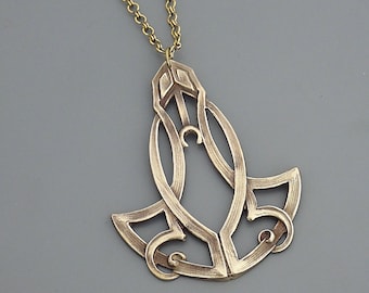 Vintage Art Deco Messingkette: Statement Schmuck
