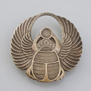 Vintage Brooch - Art Deco jewelry - Egyptian jewelry - Scarab jewelry - Vintage Brass jewelry - handmade jewelry