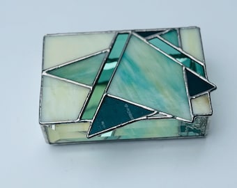 Stained Glass Star of David Jewelry Box: Beach Inspired Trinket Box