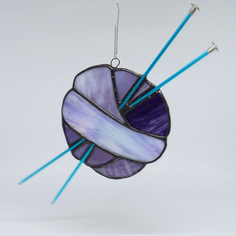 Stained Glass Ball of Yarn Yarn Balls Sun Catcher Knitting Etsy