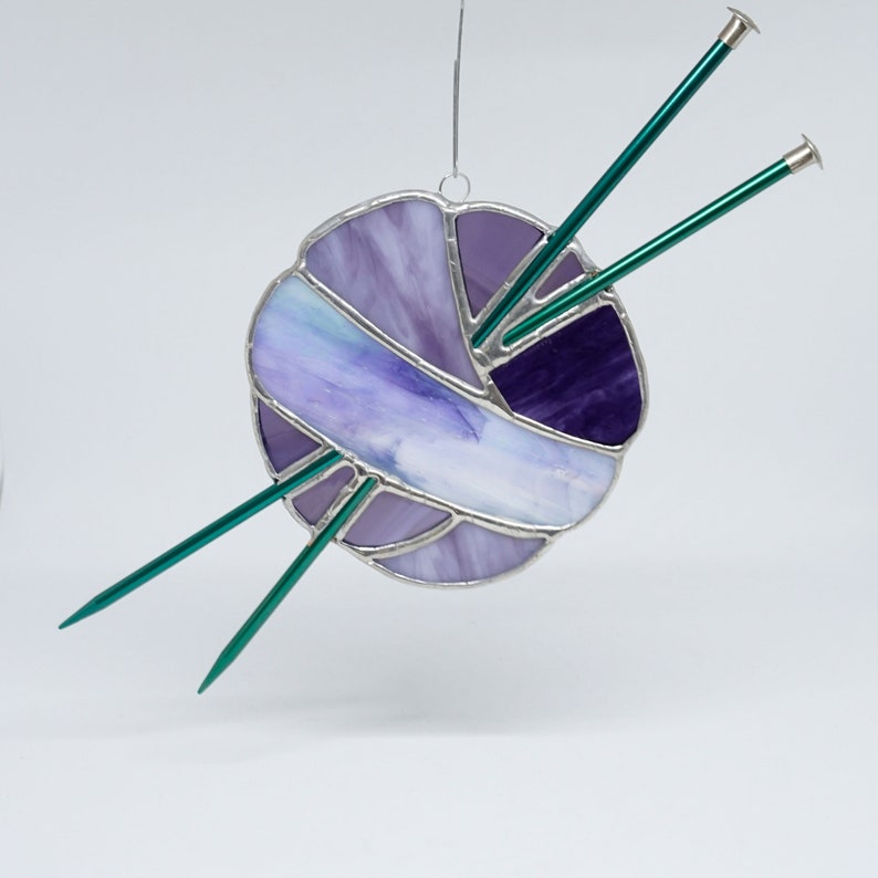 Stained Glass Ball of Yarn Yarn Balls Sun Catcher Knitting Etsy