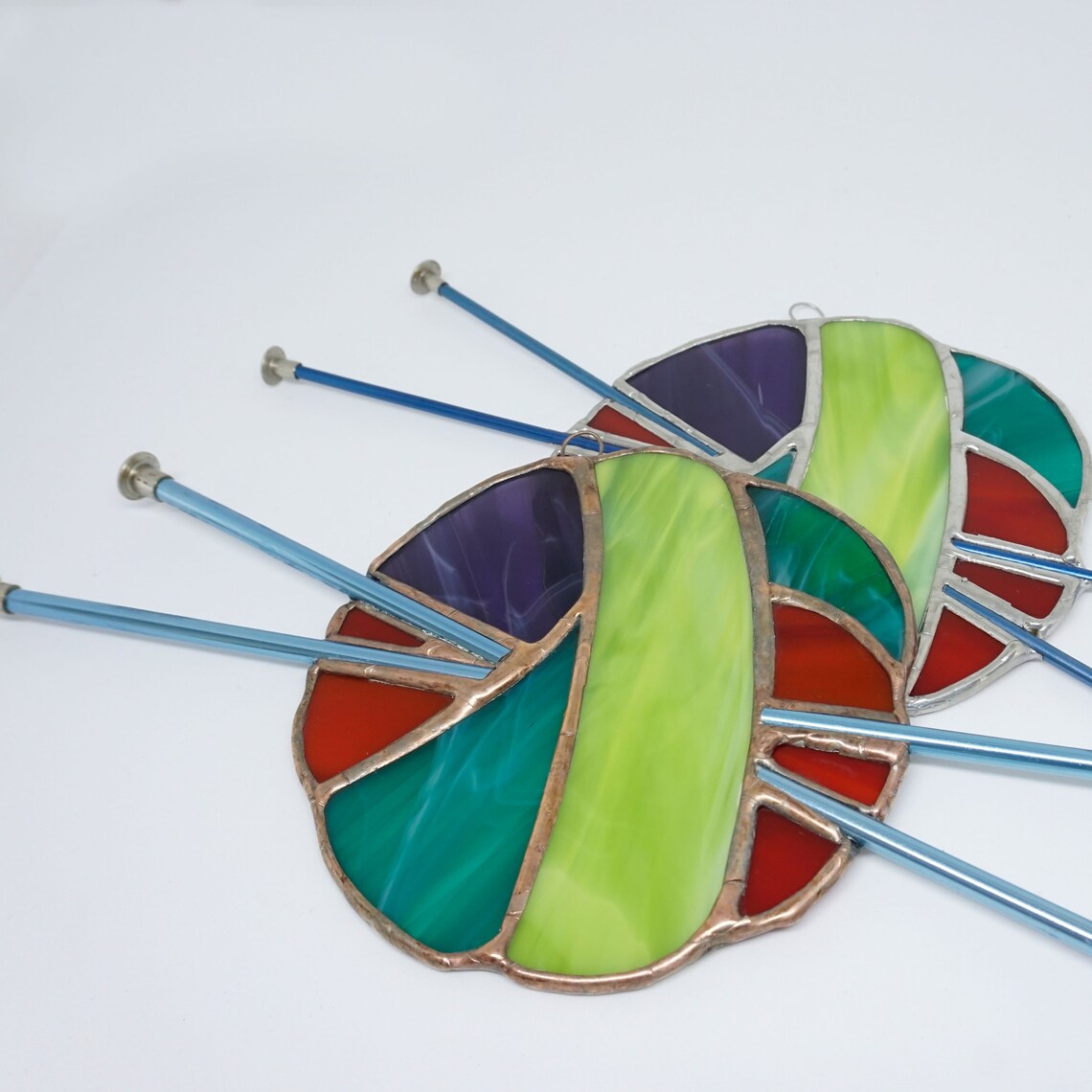 Colorful Stained Glass Ball of Yarn Yarn Balls Stained Glass Etsy
