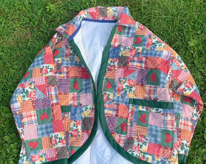Country Quilt Coat Recycled Quilt Coat Quilt Jacket Etsy