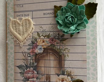 Junk journal  handmade one of a kind journal notebook writing journal scrapbook journal mixed media junk journal paper journal junk journal