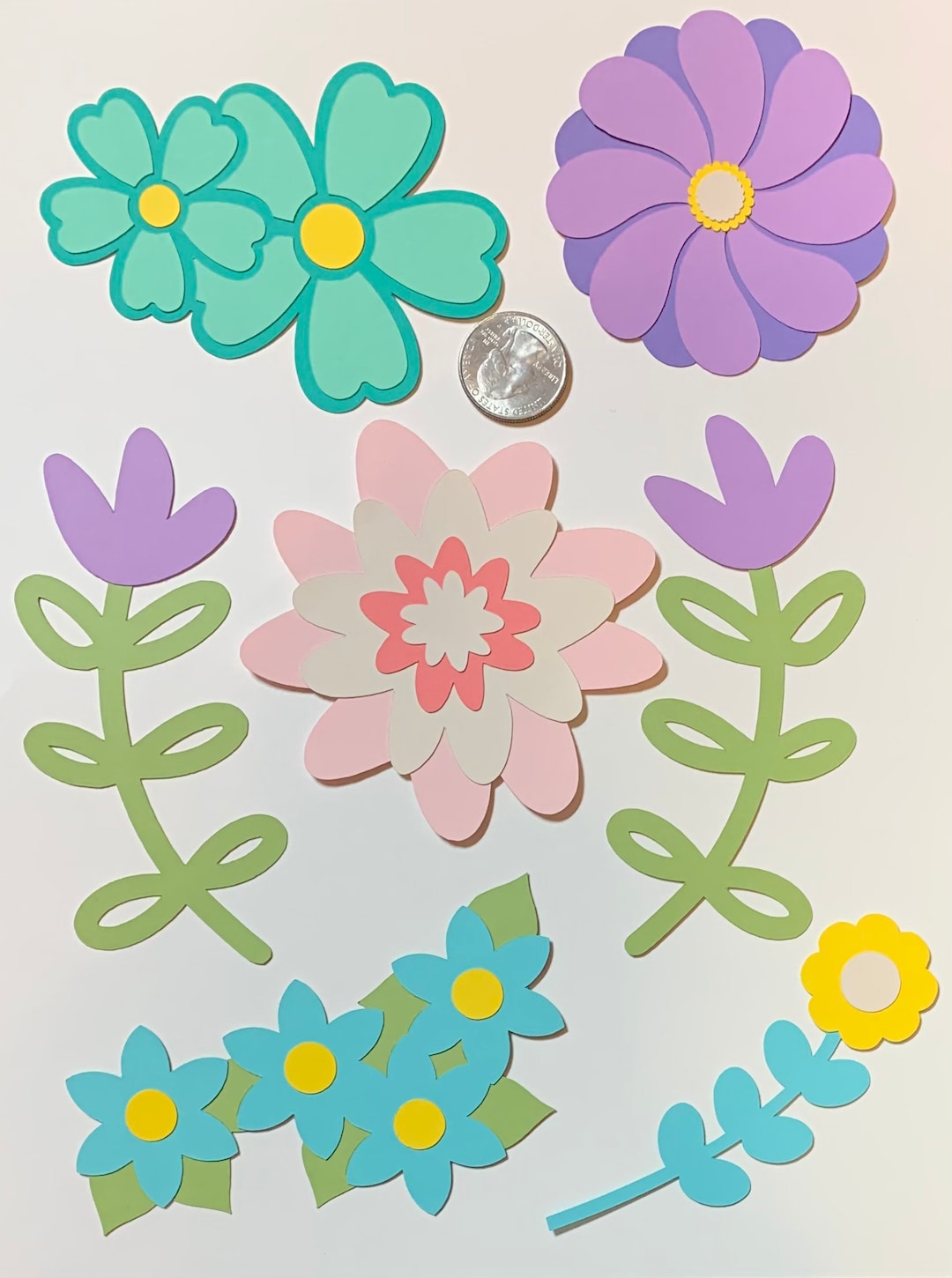 Die Cut Flowers, Die Cut, Flower Die Cuts, Scrapbook Die Cuts