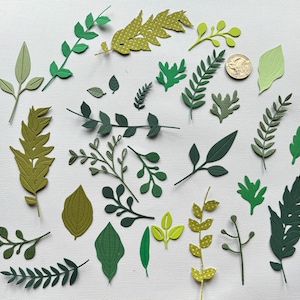 Gestanste bladeren plakboekbladeren kaarten maken bladeren versieringen voor kaarten Scrapbooking versieringen gestanste bloemen bladeren papieren bladeren