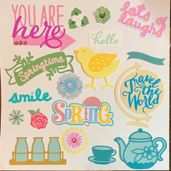 Die Cuts Scrapbook Embellishments Scrapbook Kit Scrapbook Etsy