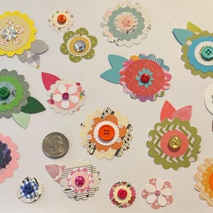 Fleurs coupées à l'emporte-pièce, fleurs en papier, fleurs en papier, fleurs en papier, décorations pour scrapbooking, fabrication de cartes, fournitures découpées