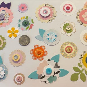 Fleurs coupées à l'emporte-pièce, fleurs en papier, fleurs en papier, fleurs en papier, décorations pour scrapbooking, fabrication de cartes, fournitures découpées