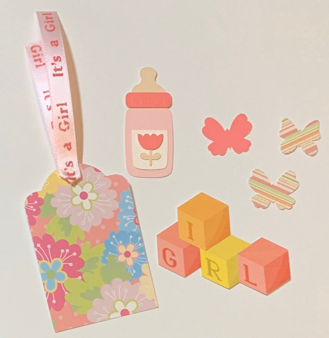 Baby Girl Die Cuts die cuts baby scrapbook page baby girl Etsy