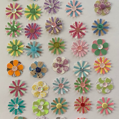 Die Cut Daisies Paper Daisies Die Cuts Handmade Etsy