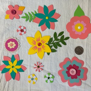 Junk journal flowers embellishments scrapbook  ephemera scrapbook supplies journal tags die cuts scrapbook ephemera flower die cut die cut