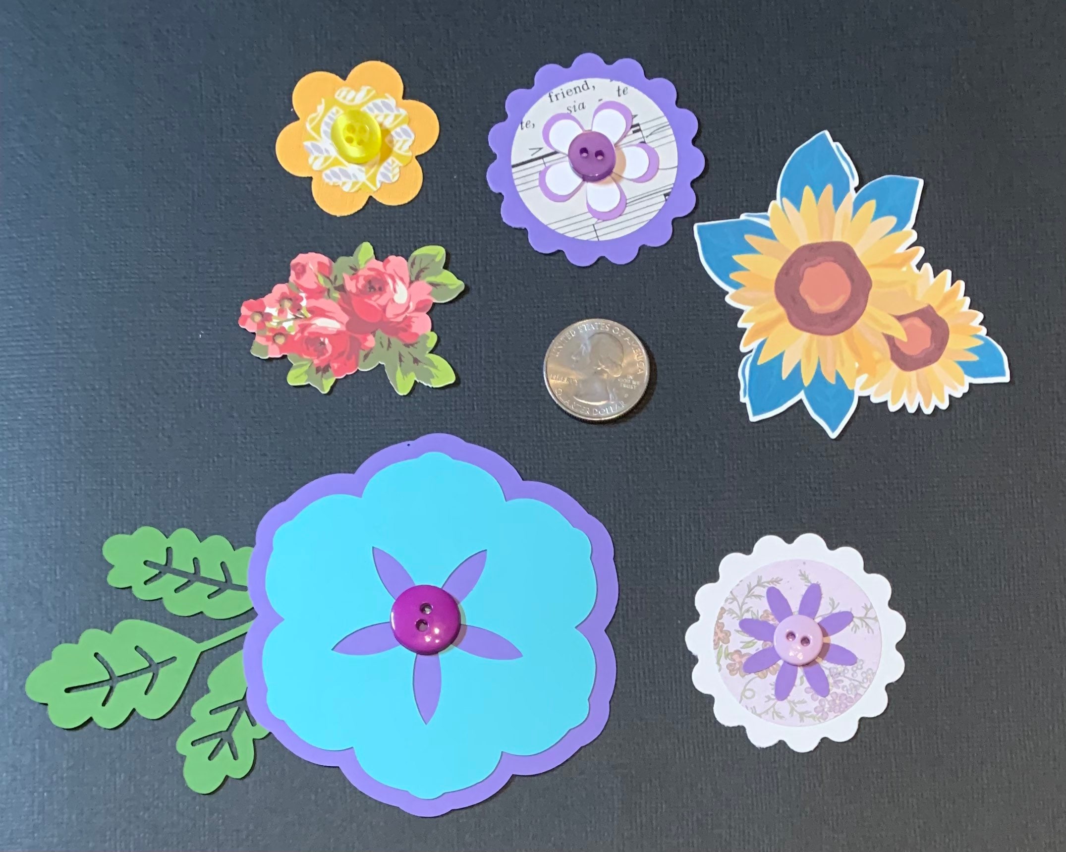 Die Cut Flowers, Die Cut, Flower Die Cuts, Scrapbook Die Cuts