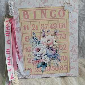 Junk journal bingo journal vintage ephemera journal scrapbook journal notebook journal mixed media journal notebook writing journal junk