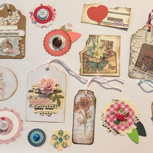 Junk journal embellishments scrapbook Kit ephemera scrapbook supplies journal tags die cuts scrapbook ephemera paper tags scrapbooking kit