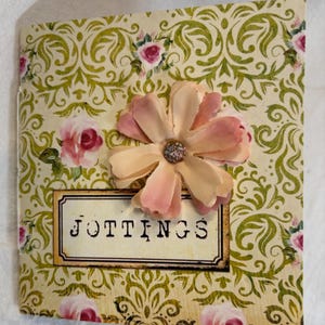 Junk journal pink journal vintage ephemera journal writing journal mixed media journal scrapbook scrapbooking journal notebook journal paper