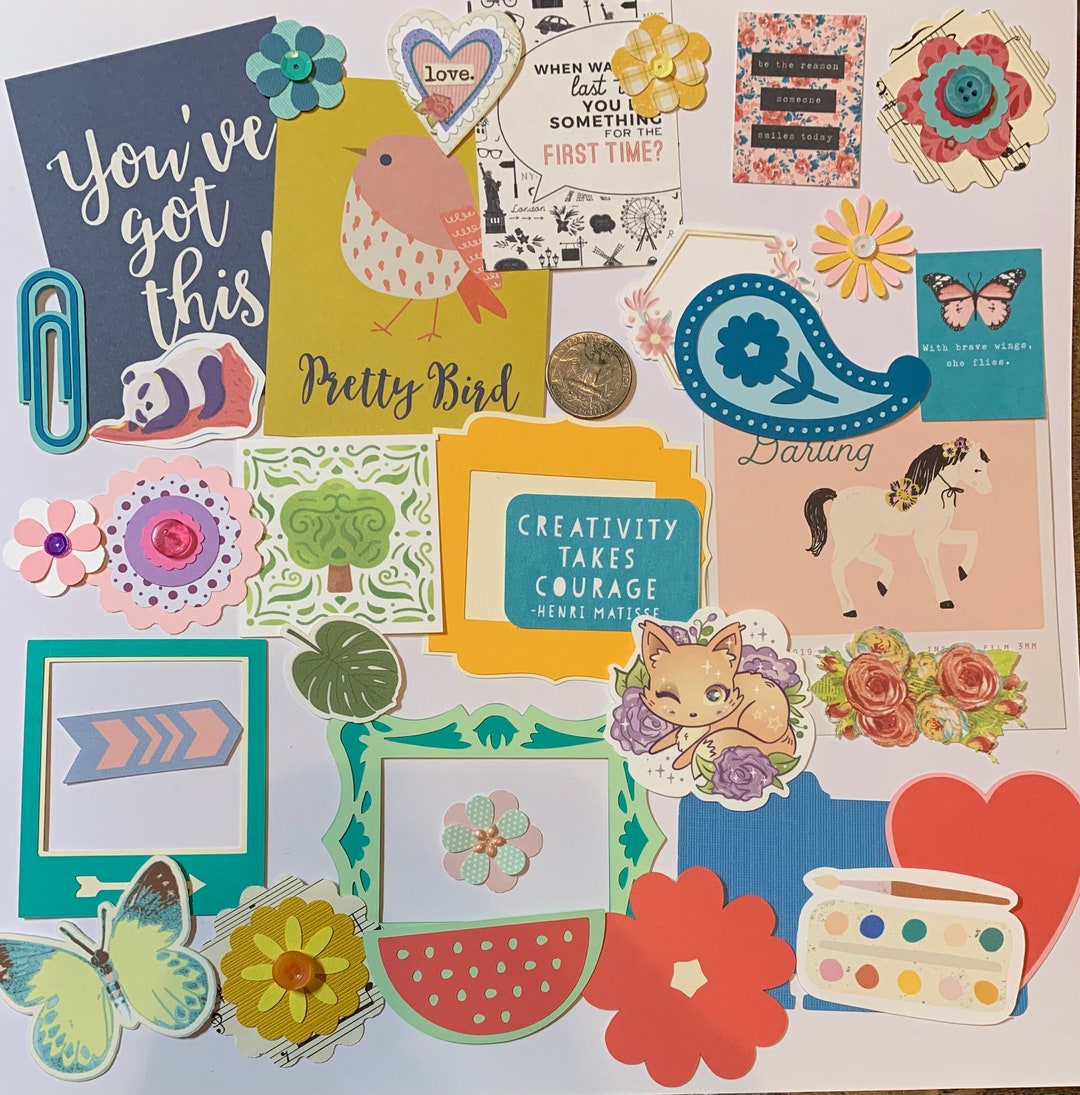 Scrapbook Kit Die Cuts Junk Journal Kit Scrapbook Embellishments
