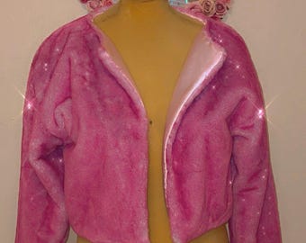 Casaco rosa de pele sintética/cetim, casacos femininos, jaqueta/casaco felpudo rosa, casacos de pele fofos, roupas femininas, casacos de pele femininos para o inverno, casacos quentes