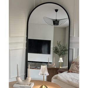 81&quot; Arched Full Length Mirror: Oversized Wall Mounted or Floor Mirror